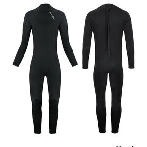 OMGear Kids Black Wetsuit 3mm Neoprene Thermal Swimsuit Boy Girl Junior Size 14